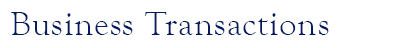 Business Transactions